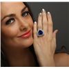Image 4 : 14KT White Gold GIA Certified 18.78ct Tanzanite and Diamond Ring