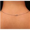 Image 3 : 14KT White Gold 17.88ct Aquamarine and Diamond Pendant With Chain