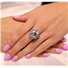 Image 3 : 14KT White Gold 6.63ct Aquamarine and Diamond Ring