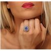 Image 1 : 14KT White Gold 3.60ct Tanzanite and Diamond Ring