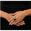 Image 1 : 14KT Yellow Gold 9.79ct Emerald and Diamond Ring