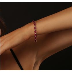 14KT Rose Gold 17.82ctw Ruby and Diamond Bracelet