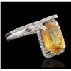Image 5 : 18KT White Gold 5.00ct Sapphire and Diamond Ring
