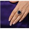 Image 1 : 14KT Yellow Gold 19.10ct GIA Certified Tanzanite and Diamond Ring