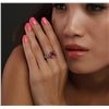 Image 3 : 14KT White Gold 1.63ct Ruby and Diamond Ring