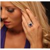 Image 2 : 14KT Two-Tone Gold 4.23ct Tanzanite and Diamond Ring