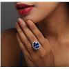Image 3 : 14KT White Gold 10.16ct Tanzanite and Diamond Ring
