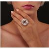 Image 1 : 14KT Yellow Gold GIA Certified 9.79ct Kunzite and Diamond Ring