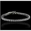 Image 4 : 14KT White Gold 5.52ctw Diamond Tennis  Bracelet