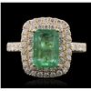 Image 4 : 14KT Yellow Gold 2.03ct Emerald and Diamond Ring