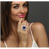 Image 1 : 18KT White Gold GIA Certified 21.75ct Tanzanite and Diamond Ring