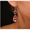 Image 2 : 14KT Rose Gold 26.14ctw Morganite and Diamond Earrings