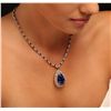 Image 1 : 14KT and 18KT Yellow Gold 23.14ct Tanzanite, Sapphire and Diamond Necklace