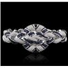 Image 5 : 18KT White Gold 17.08ctw Sapphire and Diamond Bracelet