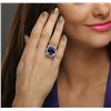 Image 2 : 18KT White Gold GIA Certified 10.65ct Tanzanite and Diamond Ring