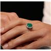 Image 3 : 14KT White Gold 3.52ct Emerald and Diamond Ring