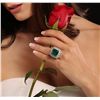 Image 2 : 14KT White Gold 12.69ct GIA Certified Emerald and Diamond Ring