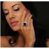 Image 2 : 14KT White Gold GIA Certified 24.34ct Tanzanite and Diamond Ring