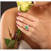 Image 2 : 14KT Two-Tone Gold 3.01ct Emerald and Diamond Ring