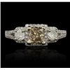 Image 4 : 14KT White Gold 1.06ct I1/Brown Diamond Ring