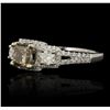Image 5 : 14KT White Gold 1.06ct I1/Brown Diamond Ring