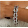 Image 3 : 18KT White Gold 8.16ctw Ruby and Diamond Bracelet