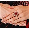 Image 1 : 14KT Rose Gold 7.78ct Ruby and Diamond Ring