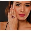 Image 3 : 14KT Rose Gold 7.78ct Ruby and Diamond Ring