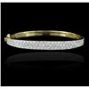 Image 2 : 18KT Yellow Gold 2.23ctw Diamond Bangle Bracelet