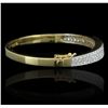Image 3 : 18KT Yellow Gold 2.23ctw Diamond Bangle Bracelet