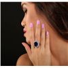 Image 2 : 14KT White Gold 10.36ct Sapphire and Diamond Ring