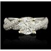 Image 2 : 18KT White Gold 1.48ct I-2/J Diamond Ring