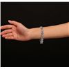 Image 2 : 14KT White Gold 19.38ctw Aquamarine and Diamond Bracelet