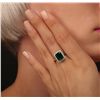 Image 1 : 14KT White Gold 3.50ct Emerald and Diamond Ring