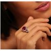 Image 2 : 14KT White Gold 4.88ct Ruby and Diamond Ring