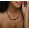 Image 1 : 14KT Rose Gold 69.00ctw Ruby and Diamond Necklace