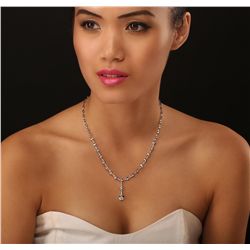 14KT White Gold 0.95ctw Diamond Necklace