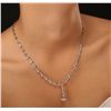 Image 2 : 14KT White Gold 0.95ctw Diamond Necklace