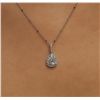 Image 2 : 14KT White Gold 1.46ctw Diamond Pendant With Chain