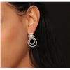 Image 3 : 18KT White Gold 9.8mm Pearl and  Diamond Earrings