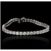Image 4 : 14KT White Gold 7.31ctw Diamond Tennis Bracelet