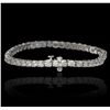 Image 5 : 14KT White Gold 7.31ctw Diamond Tennis Bracelet