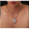 Image 1 : 18KT White Gold GIA Certified 53.00ct Kunzite and Diamond Necklace