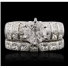 Image 4 : 18KT White Gold 5.20ctw Diamond Ring