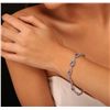 Image 3 : 14KT White Gold 5.94ctw Tanzanite and Diamond Bracelet