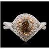 Image 4 : 14KT White Gold 2.16ctw Pear Cut Diamond Ring