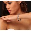 Image 1 : 14KT White Gold 8.54ctw Sapphire and Diamond Bracelet