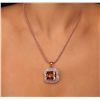 Image 2 : 14KT Rose Gold GIA Certified 30.96ct Morganite and Diamond Pendant With Chain