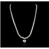 Image 5 : 18KT White Gold 6.26ctw Diamond Necklace