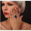 Image 2 : 14KT White Gold GIA Certified 22.43ct Tanzanite and Diamond Ring